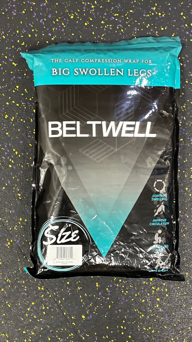 Beltwell Calf Wrap XL Tall Beige Compression for Big Swollen Legs 75x33 cm